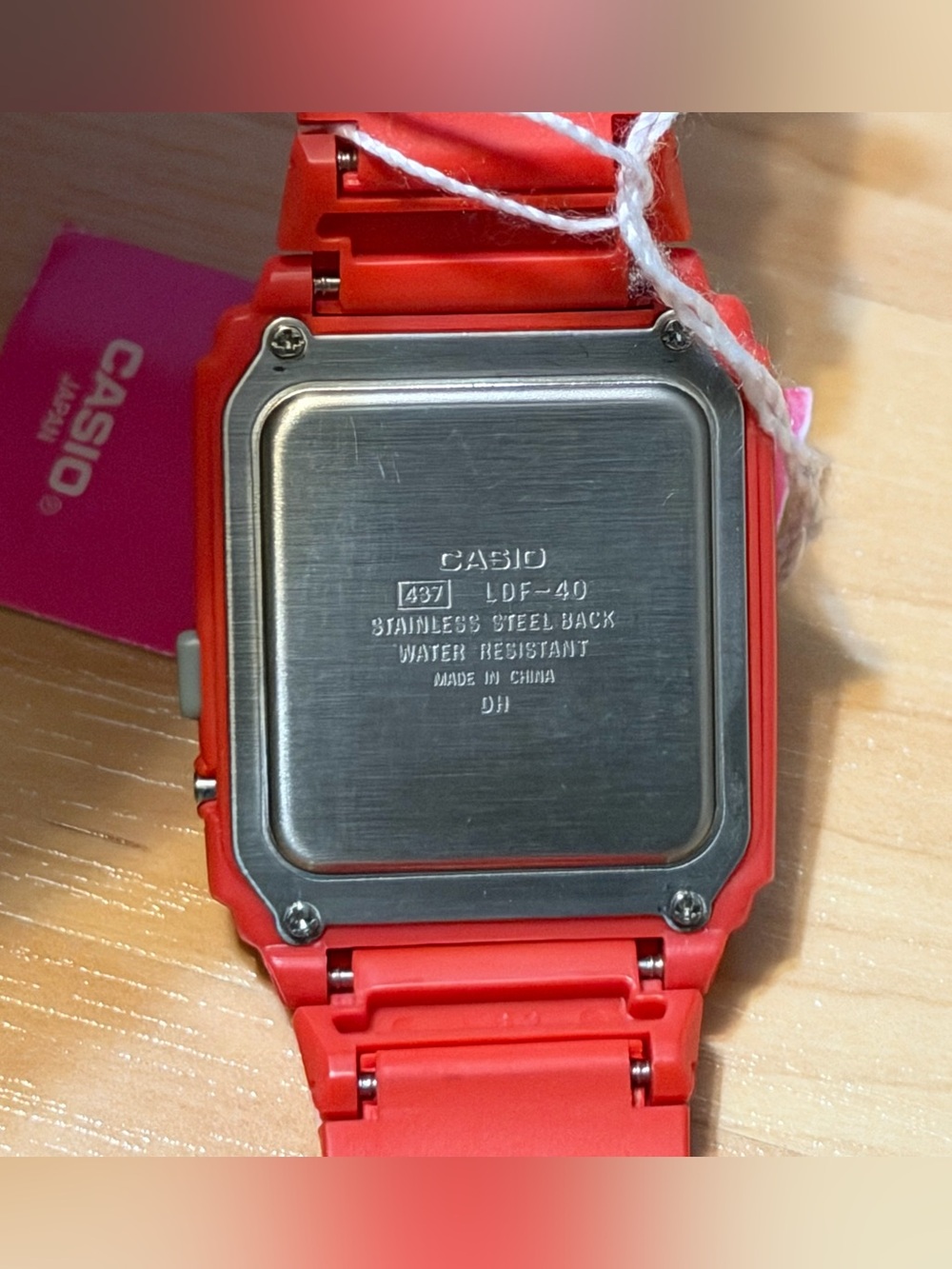 Casio LDF-40-4B Poptone Red Calculator Retro Vintage Digital Watch LDF NEW NWT - Picture 11 of 11